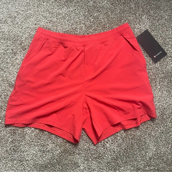 lululemon athletica Other - NWT Men’s Lululemon Red Pace Breaker liner less Bright red Shorts 5 inch